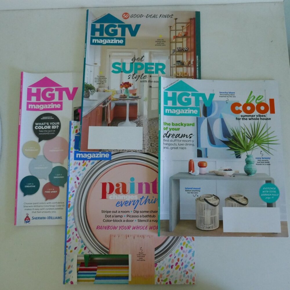 HGTV set of 4 magazines from 2021